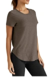 Beyond Yoga On The Down Low T-shirt In Soft Umber Heather