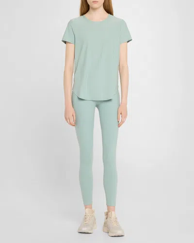 Beyond Yoga On The Down Low T-shirt In Minty Slate Heather