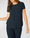 Beyond Yoga On The Down Low Tee In Nocturnal Navy