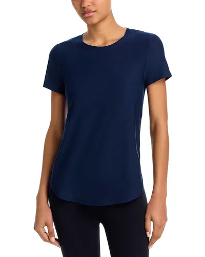 Beyond Yoga On The Down Low Tee In Nocturnal Navy