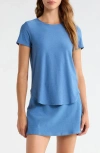 Beyond Yoga On The Down Low T-shirt In Blue