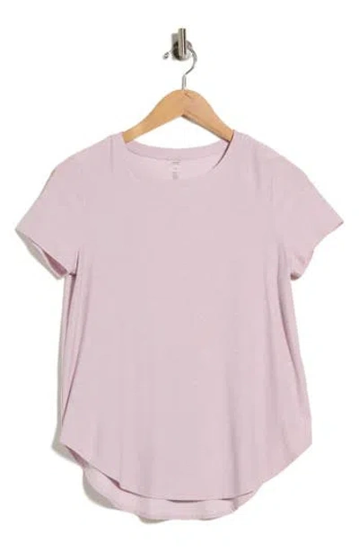 Beyond Yoga On The Down Low T-shirt In Blush Blooms Heather