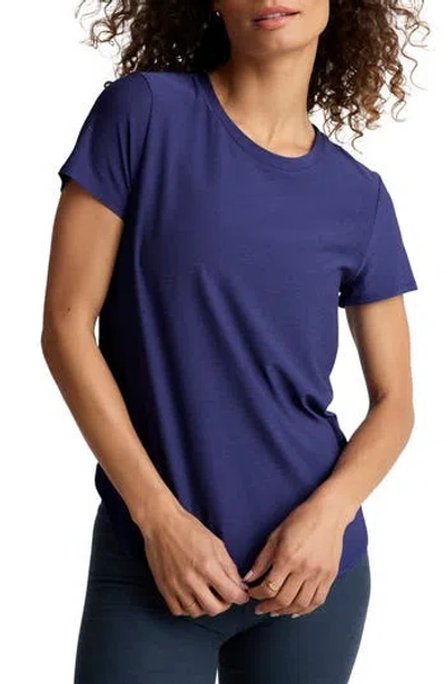 Beyond Yoga On The Down Low T-shirt In Eternal Blue Heather