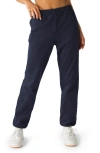 Beyond Yoga On The Go Cotton Blend Joggers In Blue