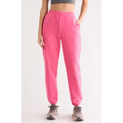 Beyond Yoga On The Go Cotton Blend Joggers In Pink
