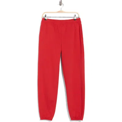 Beyond Yoga On The Go Cotton Blend Joggers In Red