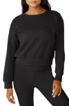 Beyond Yoga On The Go Crewneck Sweatshirt In Black