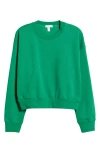 Beyond Yoga On The Go Crewneck Sweatshirt In Green