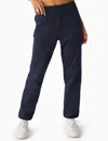 Beyond Yoga On The Go Cotton Blend Joggers In Blue