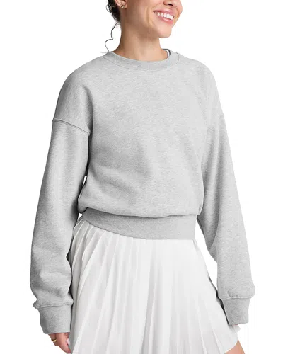 Beyond Yoga On The Go Pullover In Light Heather Gray
