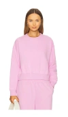 Beyond Yoga On The Go Crewneck Sweatshirt In Pink