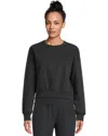 Beyond Yoga On The Go Sweatshirt Women's Black Crew Neck Pullover Ddr008 In Black