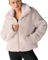 Beyond Yoga On The List Faux Fur Jacket In Pink
