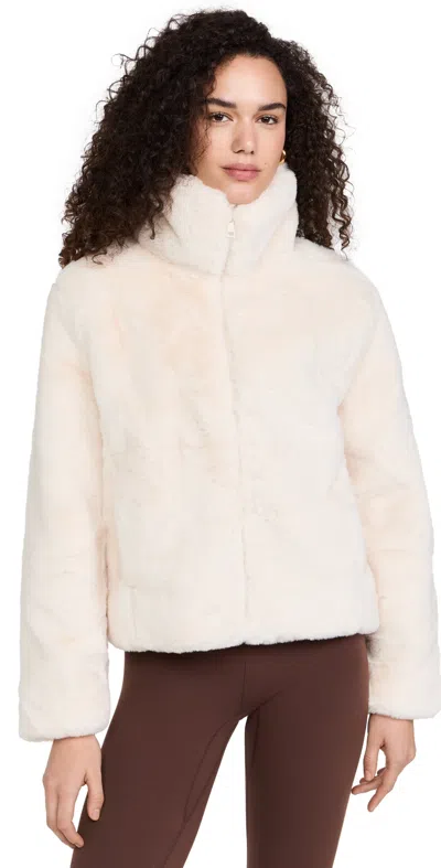 Beyond Yoga On The List Faux Fur Jacket Fresh Snow