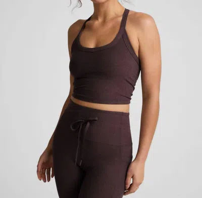 Beyond Yoga On The Up Crop Tank In Dark Chocolate In Brown