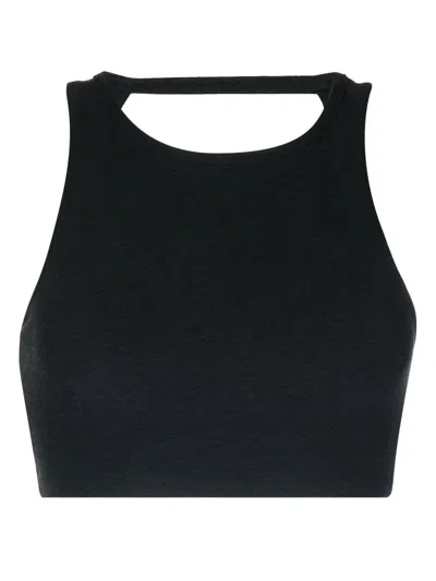 Beyond Yoga Open-back Racerback Bra In Black