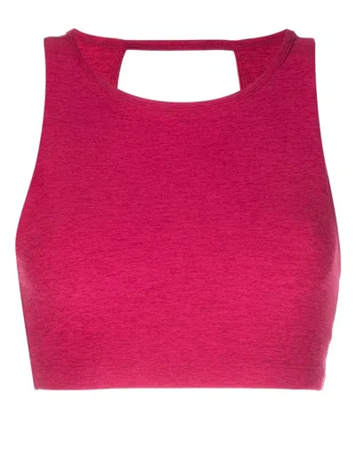 Beyond Yoga Open-back Racerback Bra In Red