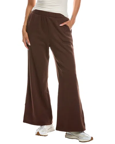Beyond Yoga Open Ended Mid Rise 30in Wide Leg Pant In Burgundy