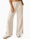Beyond Yoga Open Ended Mid Rise Wide Leg Pant In White