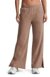 Beyond Yoga Open Ended Mid Rise Wide Leg Pants In Brown