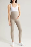 Beyond Yoga Out Of Pocket High Waisted Maternity Leggings In Birch Heather