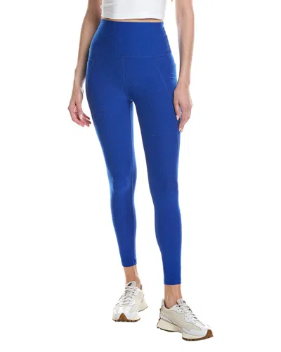 Beyond Yoga Spacedye At Your Leisure High Waisted Midi Legging In Marine Blue Heather