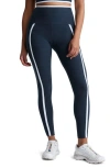 Beyond Yoga Spacedye New Moves Midi Leggings In Nocturnal Navy/cloud White