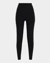 Beyond Yoga Spacedye Out Of Pocket High Waisted Midi Legging In Darkest Night In Black