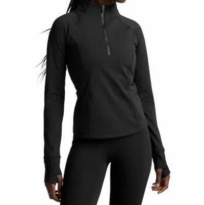 Beyond Yoga Pacer Fleece Quarter Zip Pullover In Black