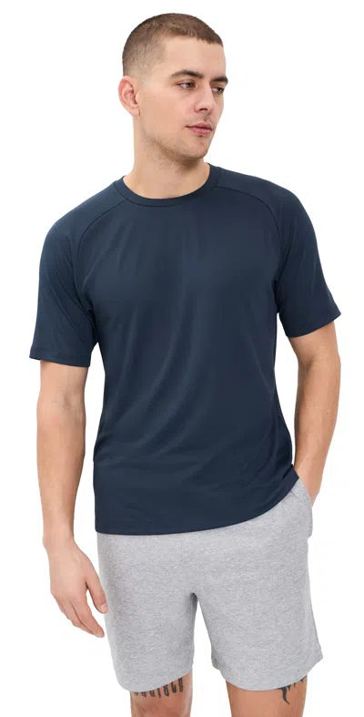 Beyond Yoga Performance Tee Nocturnal Navy In Blue