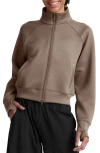 Beyond Yoga Piping Detail Bomber Jacket In Brown