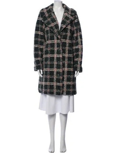Pre-owned Beyond Yoga Plaid Print Coat W/ Tags In Green