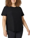 Beyond Yoga Plus Size On The Down Low Active Tee In Darkest Night