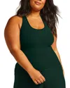 Beyond Yoga Plus Space Dye Step Up Racerback Tank In Dark Spruce