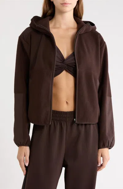 Beyond Yoga Polarflex Fleece Jacket In Brown