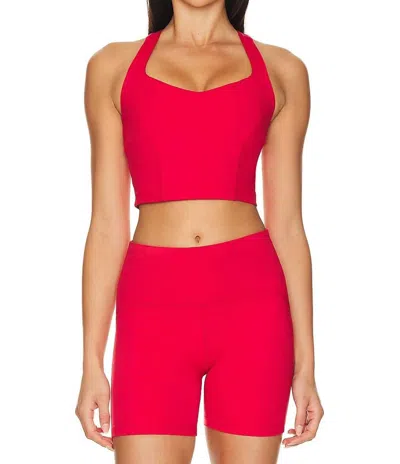 Beyond Yoga Power Beyond Intensity Racerback Cropped Tank Top In Retro Red