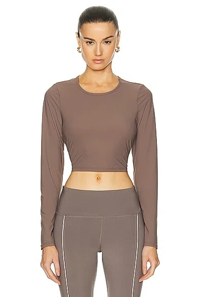 Beyond Yoga Power Beyond Lite Cardio Cropped Pullover Top In Dune