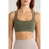 Beyond Yoga Powerbeyond Bootcamp Sports Bra In Modern Olive