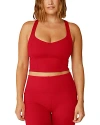 Beyond Yoga Women's Powerbeyond Intensity Racerback Crop Top In Retro Red