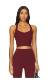 Beyond Yoga Powerbeyond Intensity Racerback Cropped Tank Top In California Merlot