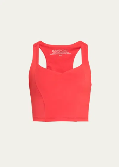 Beyond Yoga Powerbeyond Intensity Racerback Cropped Tank Top In Retro Red