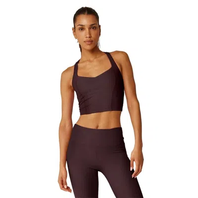 Beyond Yoga Powerbeyond Intensity Tank Top Womens Plum Racerback Cropped Jdm2335 In Black