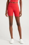 Beyond Yoga Powerbeyond Strive High Bike Short In Retro Red In Red