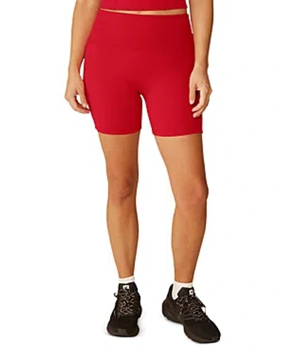 Beyond Yoga Powerbeyond Strive Bike Shorts In Retro Red