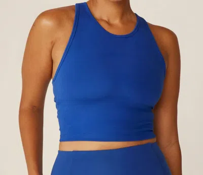 Beyond Yoga Powerbeyond Strive Cropped Tank In Marine Blue