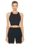 Beyond Yoga Power Beyond Intensity Racerback Cropped Tank Top In Black