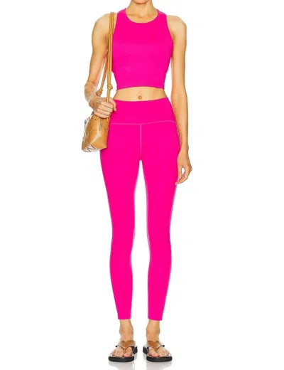 Beyond Yoga Powerbeyond Strive High Waist Midi Legging In Pink Energy