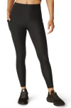 Beyond Yoga Spacedye Out Of Pocket High Waisted Capri Legging In Black