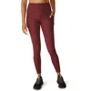 Beyond Yoga Spacedye Out Of Pocket High Waisted Midi Legging In Magenta Heather In California Merlot
