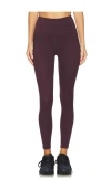 Beyond Yoga Spacedye High Waisted Midi Legging In Aubergine In Red